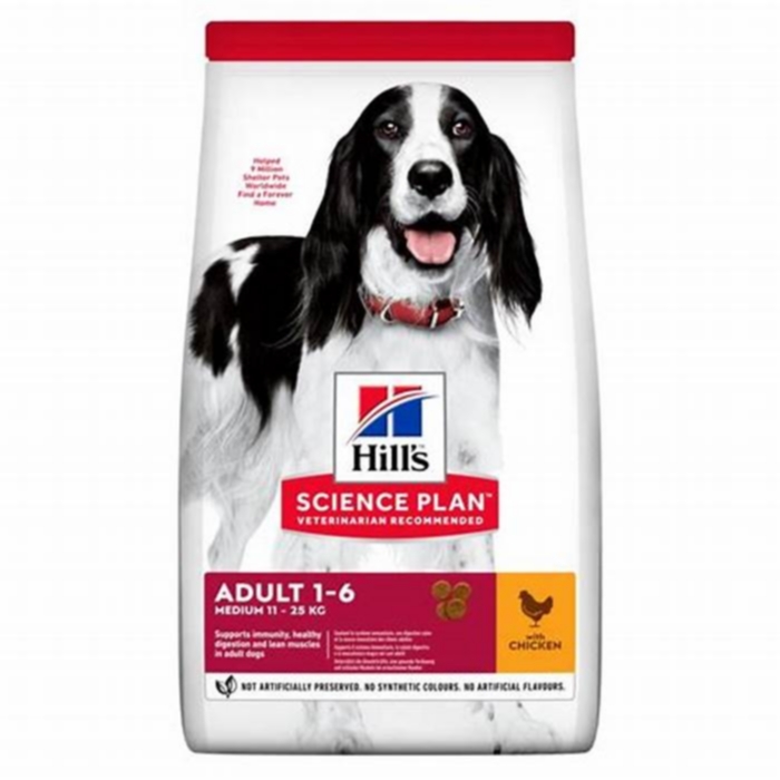 hill's science plan medium chicken dog food